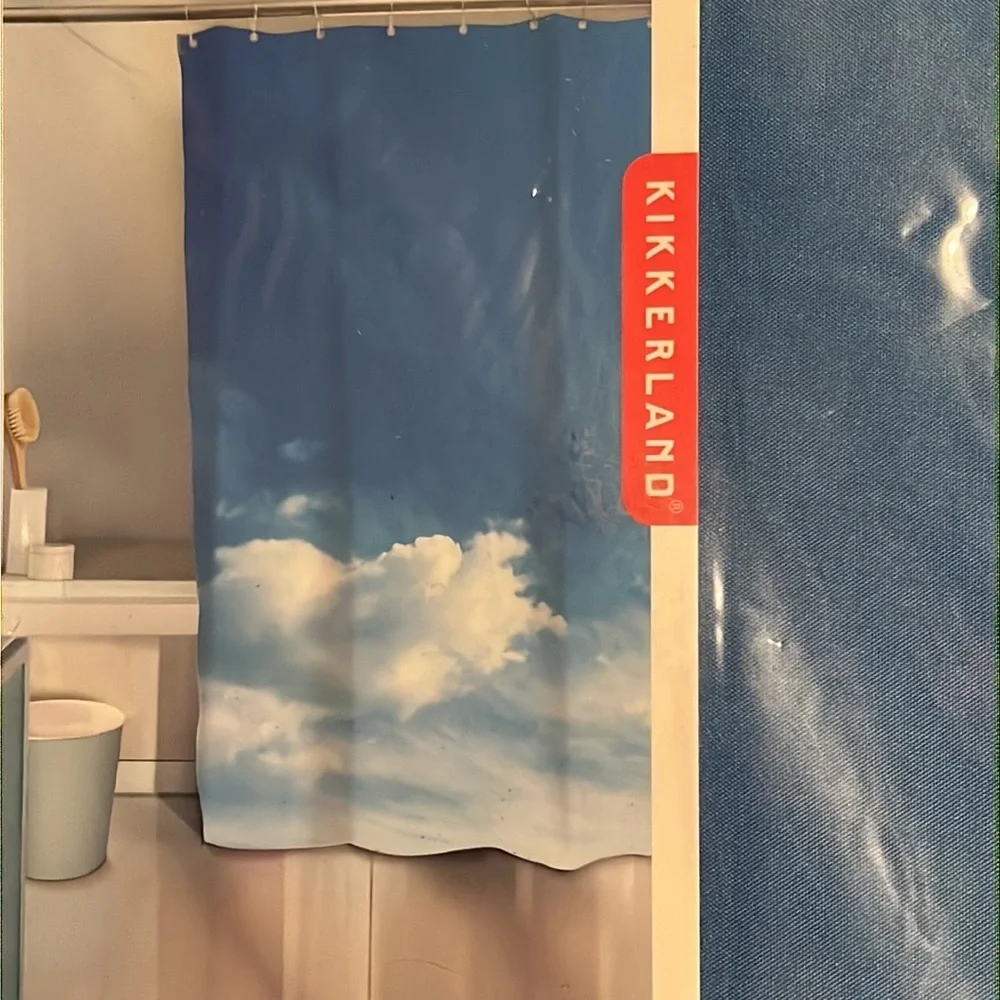 Kikkerland birch shower curtain 72” x 72“-NIB